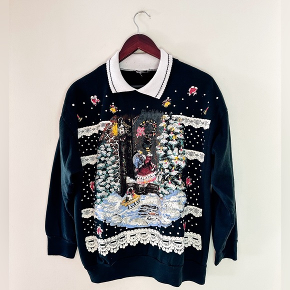 Vintage Christmasy / Winter Crewneck - Picture 4 of 5
